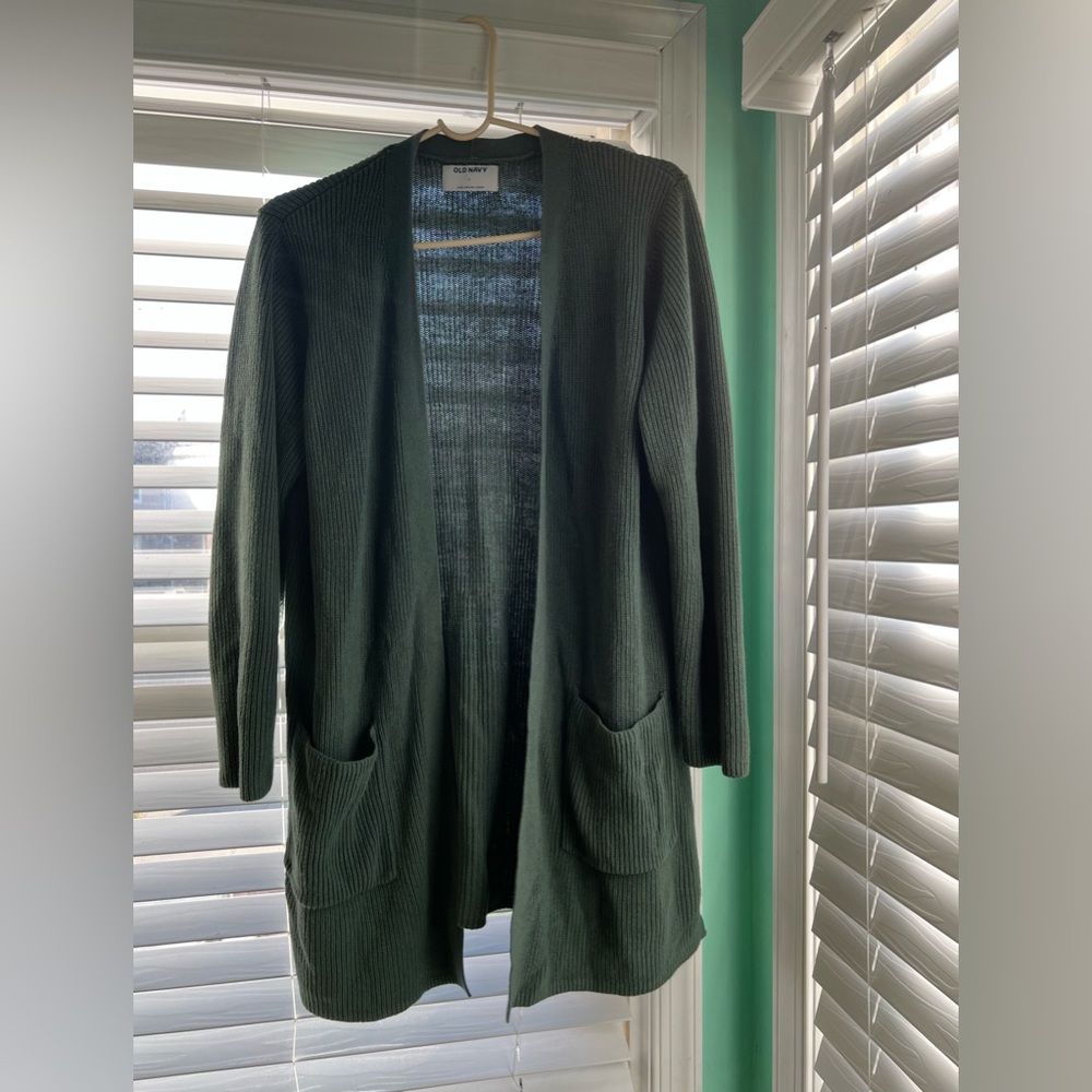 Green Cardigan Size Large